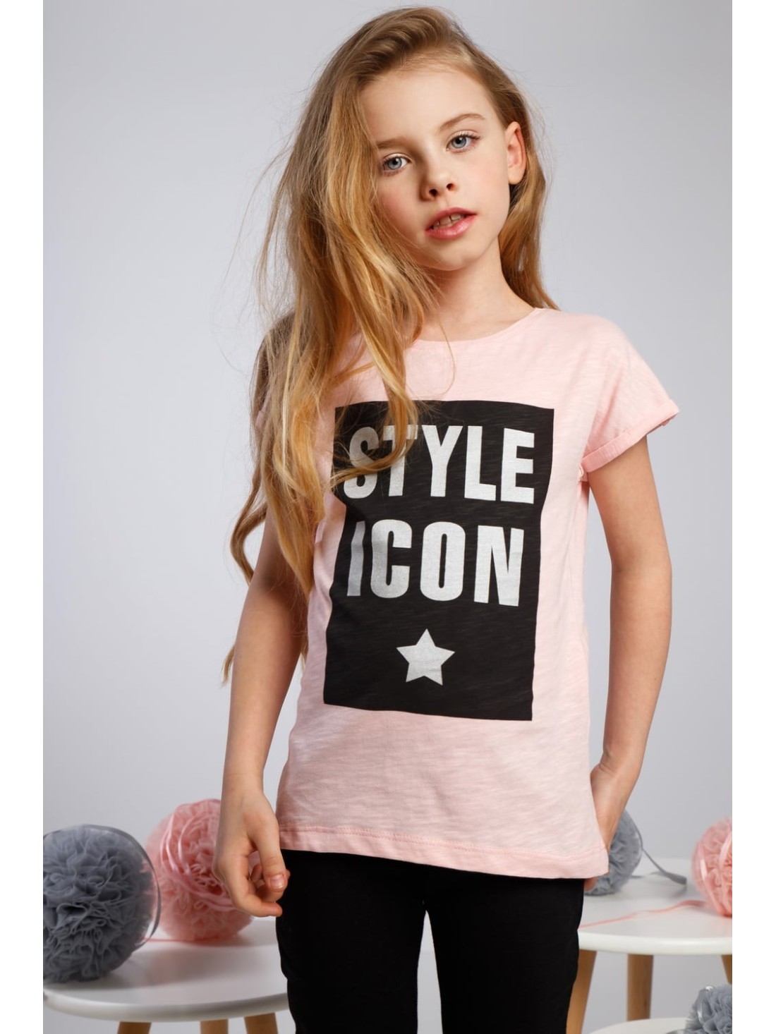 Pink t-shirt with the inscription NDZ8420 - Online store - Boutique